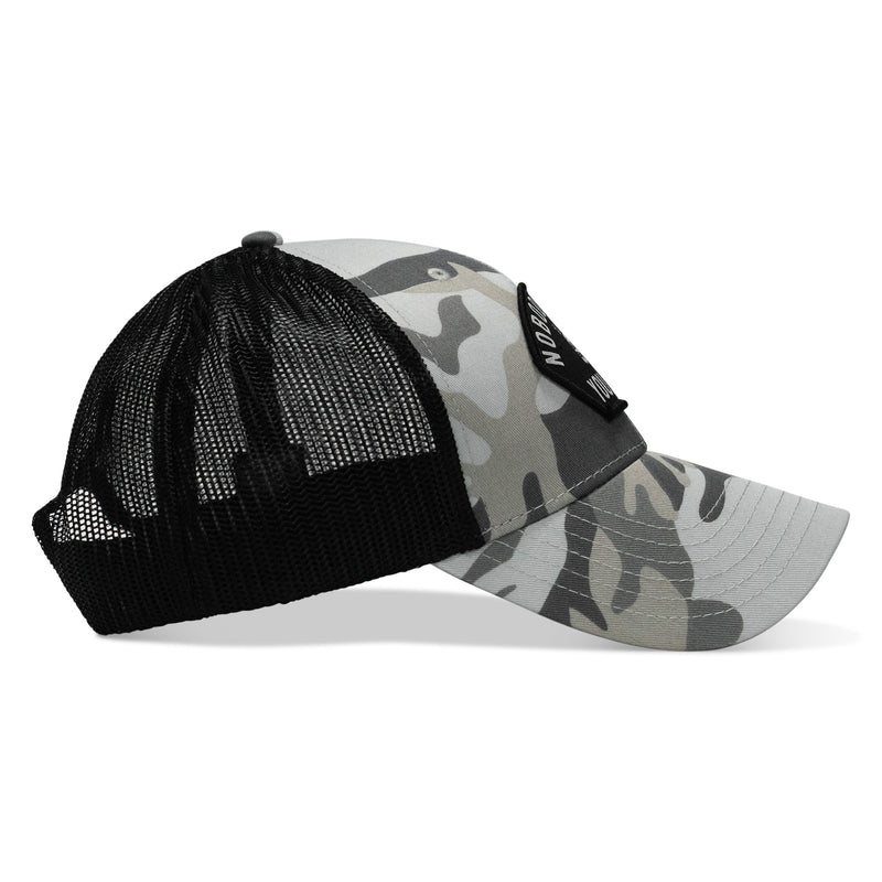 Load image into Gallery viewer, Nobody Owes You Shit Arched Skull Patch Snapback
