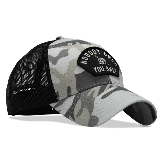 Nobody Owes You Shit Arched Skull Patch Snapback