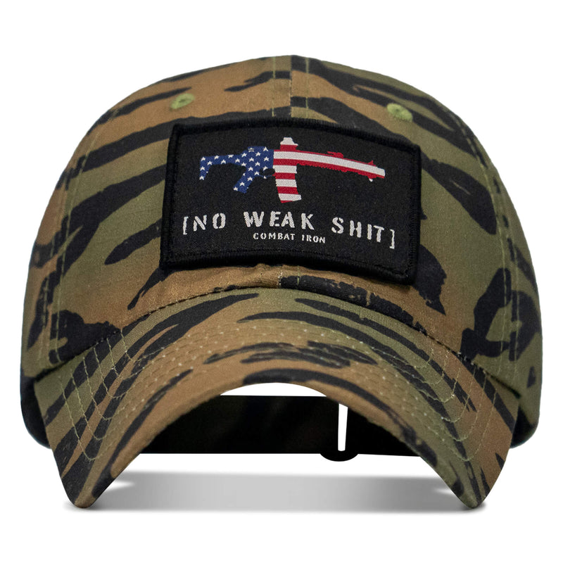 Load image into Gallery viewer, No Weak Shit American Flag Rifle Patch Tactical Ripstop Mesh Snapback Hat
