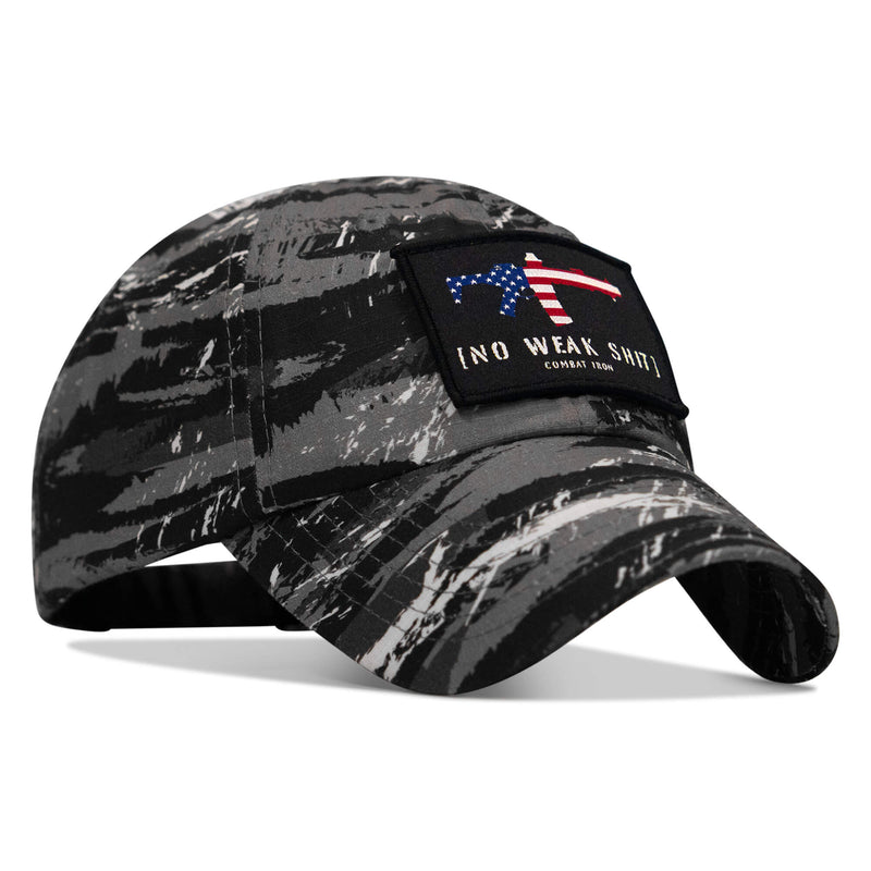 Load image into Gallery viewer, No Weak Shit American Flag Rifle Patch Tactical Ripstop Mesh Snapback Hat
