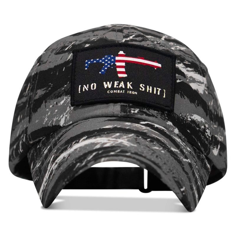 Load image into Gallery viewer, No Weak Shit American Flag Rifle Patch Tactical Ripstop Mesh Snapback Hat
