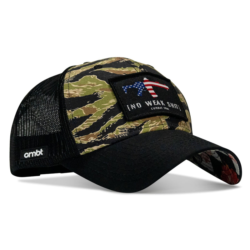 Load image into Gallery viewer, No Weak Shit American Flag Rifle Patch Original Ripstop Snapback Hat
