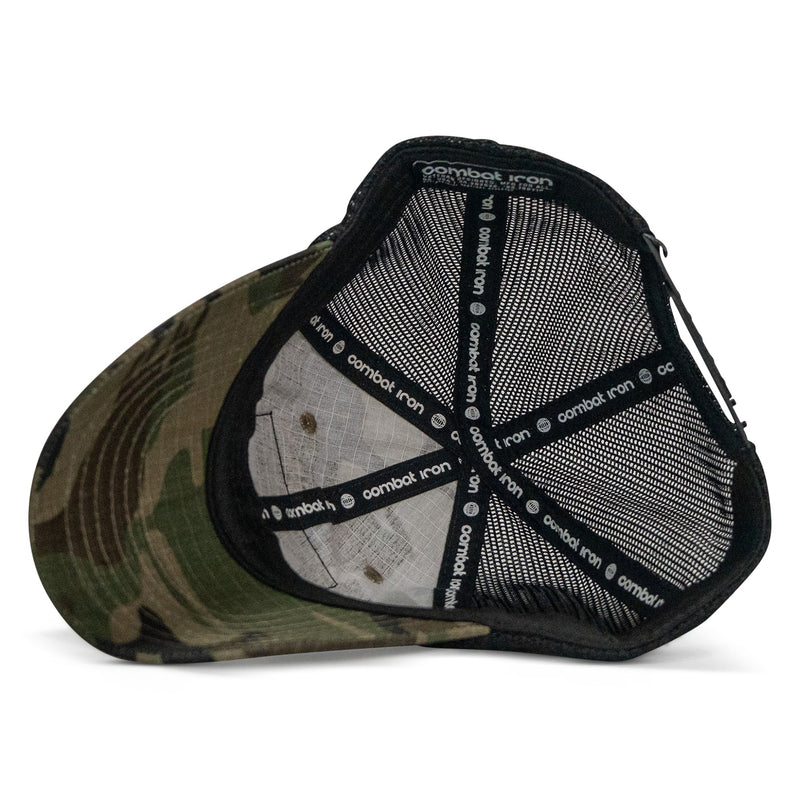 Load image into Gallery viewer, No Weak Shit American Flag Rifle Patch Tactical Ripstop Mesh Snapback Hat
