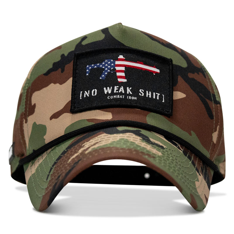Load image into Gallery viewer, No Weak Shit American Flag Rifle Patch Waterproof Weekender Snapback
