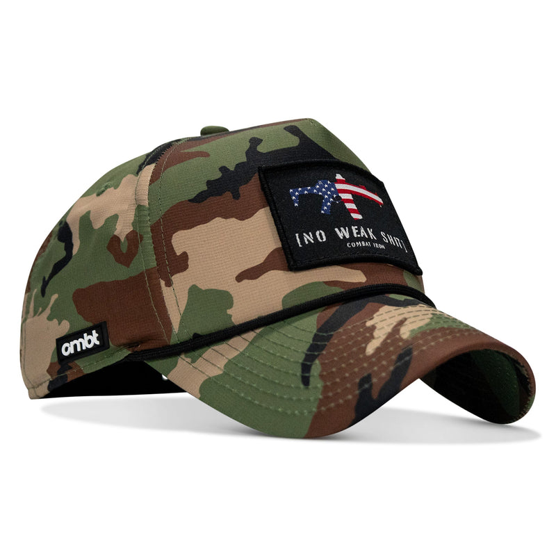 Load image into Gallery viewer, No Weak Shit American Flag Rifle Patch Waterproof Weekender Snapback
