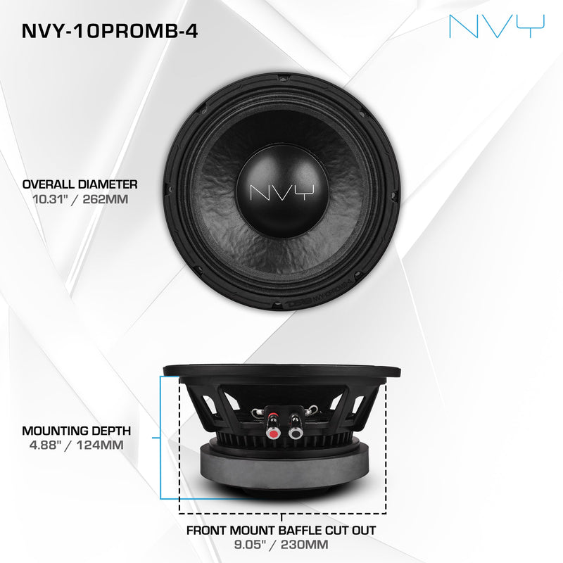 Load image into Gallery viewer, 10&quot; Mid-Bass Woofer With Water Resistant Cone | 500W RMS 4-Ohm
