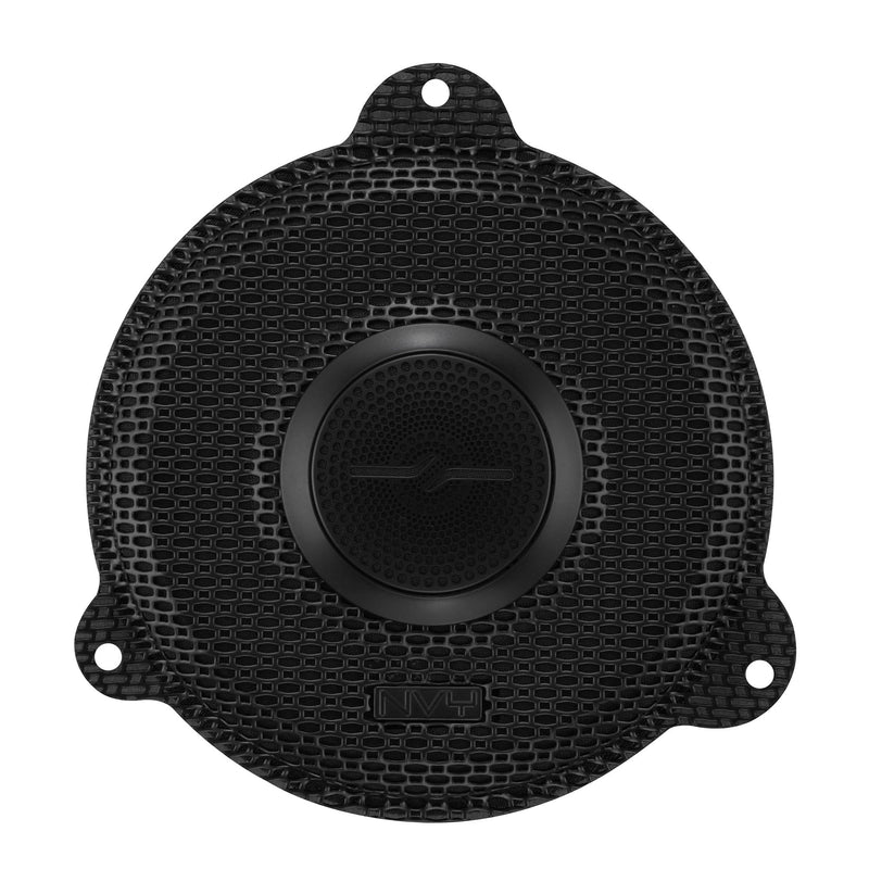Load image into Gallery viewer, Harley-Davidson Street Glide 2014–2023 Front Stage Audio Upgrade Kit | 6.5" Slim Midrange Speakers + Bullet Tweeter NVY Grilles
