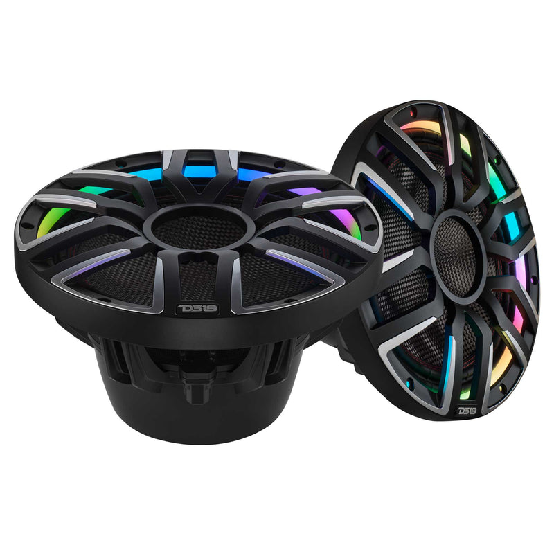 Load image into Gallery viewer, 12&quot; Neodymium Marine &amp; Powersport Subwoofer with Digital LED Lights and Carbon Fiber Cone | 800W RMS 4-Ohm
