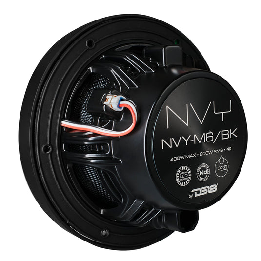 6.5” Marine Coaxial Speaker With Kevlar Cone, Bullet Tweeter, Neodymium Magnet, and Digital LED Lights | 200W RMS 4-Ohm