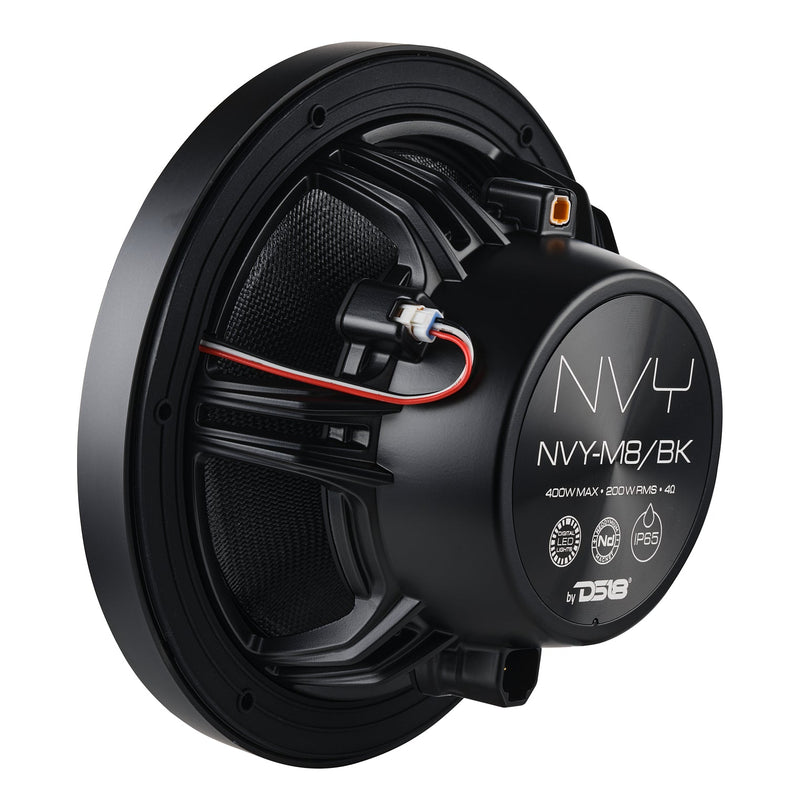 Load image into Gallery viewer, 8” Marine Coaxial Speaker With Kevlar Cone, Bullet Tweeter, Neodymium Magnet, and Digital LED Lights | 200W RMS 4-Ohm
