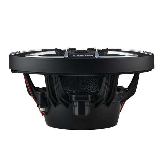 8” Marine Coaxial Speaker With Kevlar Cone, Bullet Tweeter, Neodymium Magnet, and Digital LED Lights | 200W RMS 4-Ohm