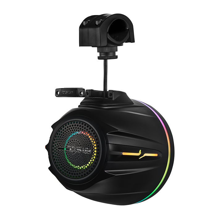 Load image into Gallery viewer, 8” Marine Short Tower Speaker With Neodymium Magnet, Kevlar Cone, Compression Driver And Digital LED Lights | 200W RMS 4-Ohm
