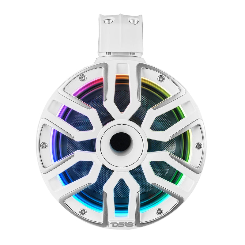 Load image into Gallery viewer, 8” Marine Short Tower Speaker With Neodymium Magnet, Kevlar Cone, Compression Driver And Digital LED Lights | 200W RMS 4-Ohm
