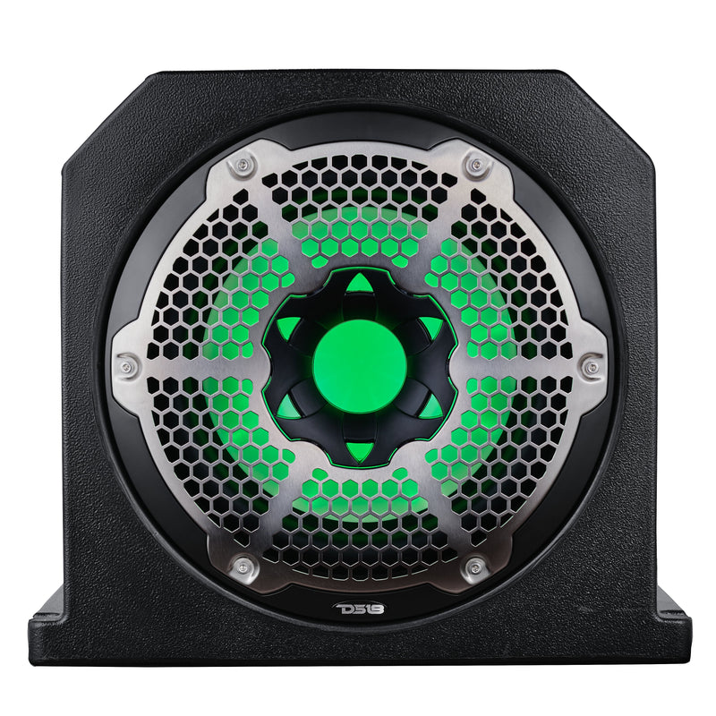 Load image into Gallery viewer, Dual 10&quot; Marine Subwoofer Enclosure with 10&quot; Passive Radiator and LED RGB Lights 350 Watts Rms 4-Ohm (NXL-10SUB Included)
