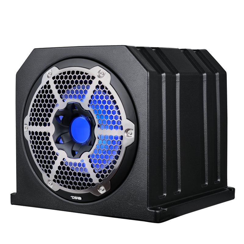 Load image into Gallery viewer, Dual 10&quot; Marine Subwoofer Enclosure with 10&quot; Passive Radiator and LED RGB Lights 350 Watts Rms 4-Ohm (NXL-10SUB Included)
