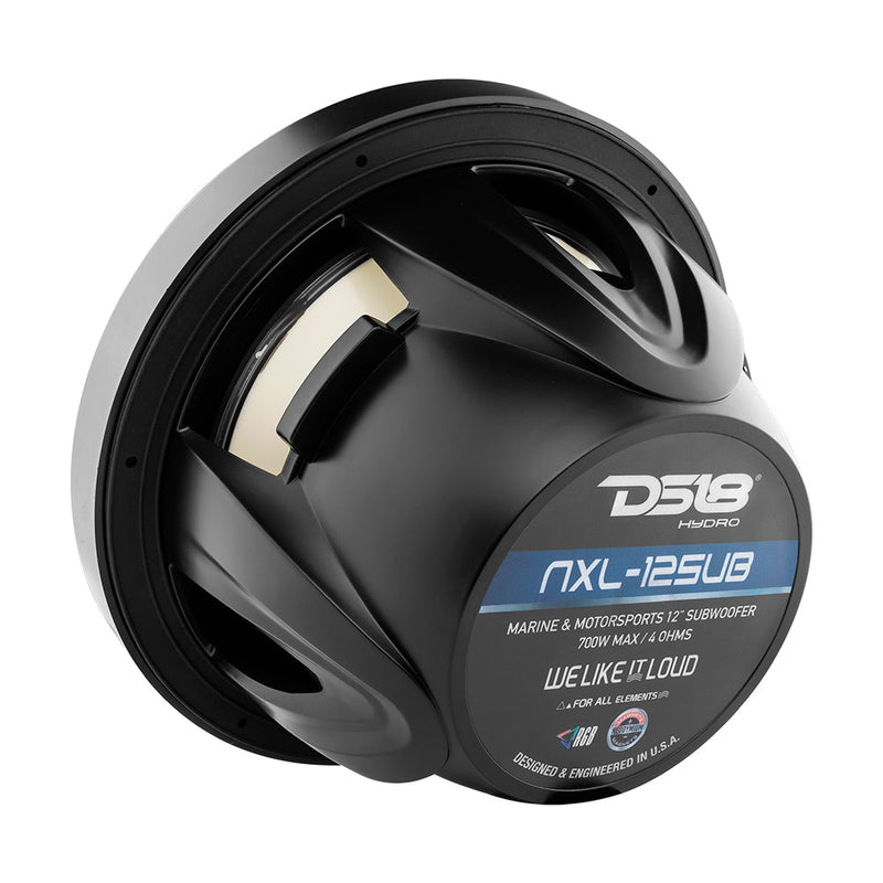 Load image into Gallery viewer, NXL 12&quot; Marine Subwoofer With LED RGB Lights 350 Watts Rms SVC 4-Ohm -Black
