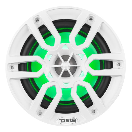 NXL 6.5" 2-Way Coaxial Marine Speaker With LED RGB Lights | 100W RMS 4-Ohm