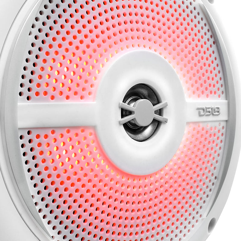 Load image into Gallery viewer, NXL 6.5&quot; 2-Way Coaxial Marine Shallow Speaker With LED RGB Lights 25 Watts Rms 4-Ohm
