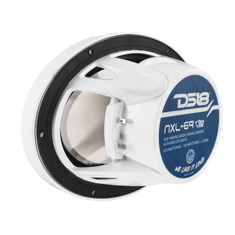 Load image into Gallery viewer, NXL 6x9&quot; 2-Way Coaxial Marine Speaker With LED RGB Lights 125 Watts Rms 4-Ohm -White - Skoutley Outdoors LLC
