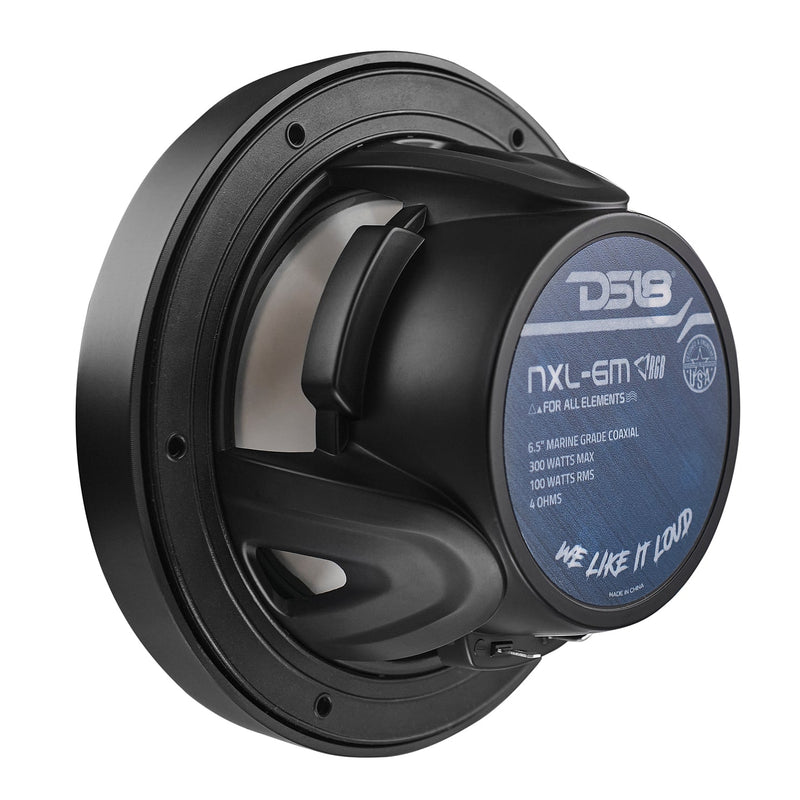 Load image into Gallery viewer, NXL 6.5" 2-Way Coaxial Marine Speaker with RGB LED Lights 100 Watts Rms 4-Ohm
