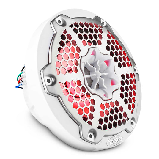 NXL 6.5" 2-Way Coaxial Marine Speaker With LED RGB Lights 100 Watts Rms 4-Ohm