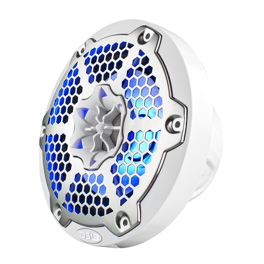NXL 6.5" 2-Way Coaxial Marine Speaker With LED RGB Lights 100 Watts Rms 4-Ohm