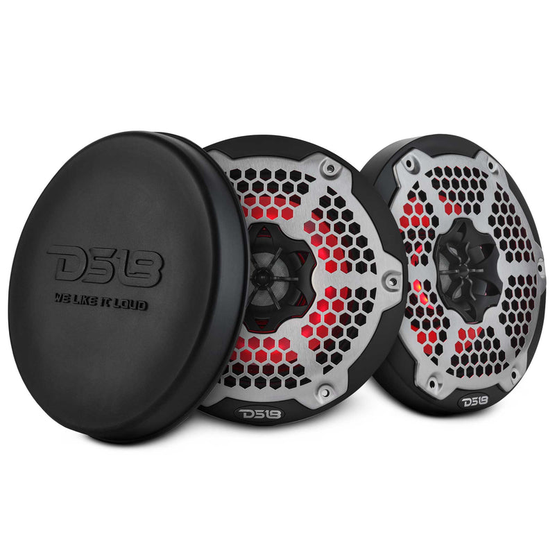 Load image into Gallery viewer, 6.5” Marine 2-Way Hybrid Speaker with RGB LED, Compression Driver and Neodymium Magnet | 250W RMS 4-Ohm
