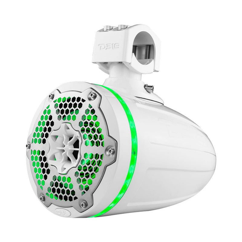 Load image into Gallery viewer, NXL 6.5" Neodymium Marine and Powersports Towers with Built-in Passive Radiator, 1" Driver and LED RGB Lights 150 Watts Rms -White
