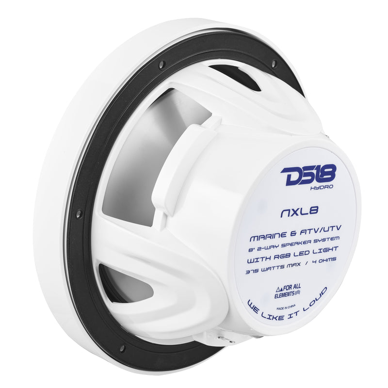 Load image into Gallery viewer, NXL 8&quot; 2-Way Coaxial Marine Speaker With LED RGB Lights | 125W RMS 4-Ohm
