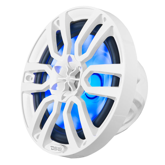 NXL 8" 2-Way Coaxial Marine Speaker With LED RGB Lights | 125W RMS 4-Ohm