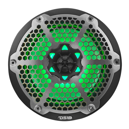 NXL 8" 2-Way Coaxial Marine Speaker With LED RGB Lights 125 Watts Rms 4-Ohm