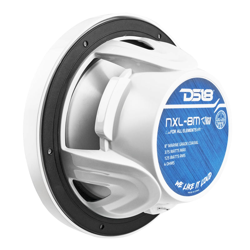 Load image into Gallery viewer, NXL 8" 2-Way Coaxial Marine Speaker With LED RGB Lights 125 Watts Rms 4-Ohm
