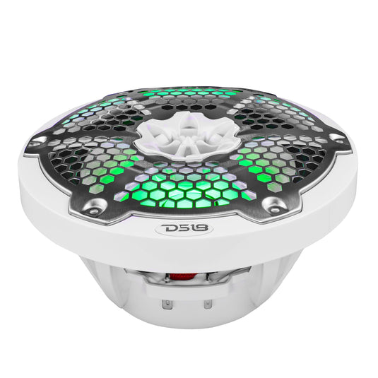 NXL 8" 2-Way Coaxial Marine Speaker With LED RGB Lights 125 Watts Rms 4-Ohm