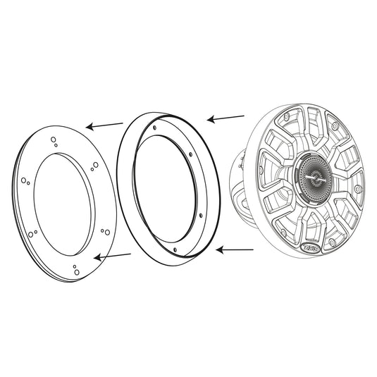 7.7” Marine Speaker Ring Adapter - Fits 6.5" NXL & CF Speakers