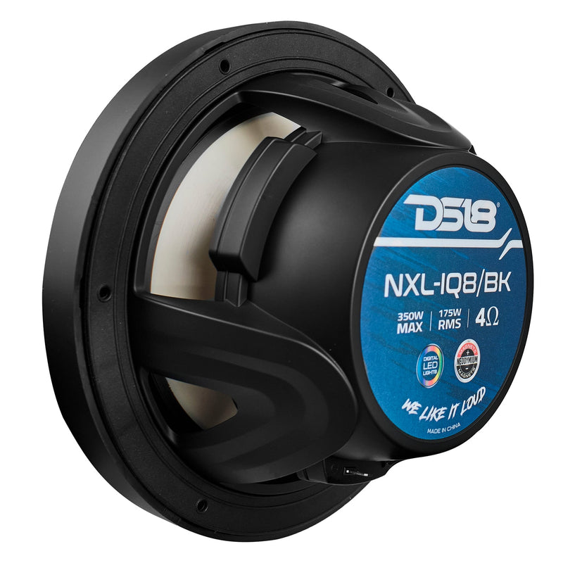 Load image into Gallery viewer, NXL 8&quot; 2-Way Coaxial Marine Speaker With Digital Led Lights And Bullet Tweeter 175 Watts 4-Ohm
