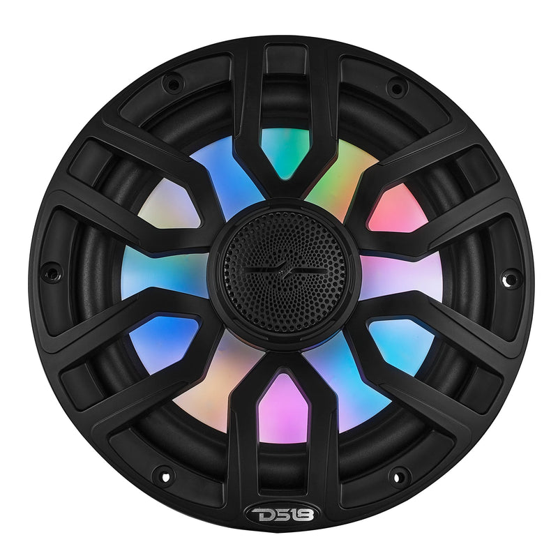 Load image into Gallery viewer, NXL 8&quot; 2-Way Coaxial Marine Speaker With Digital Led Lights And Bullet Tweeter 175 Watts 4-Ohm
