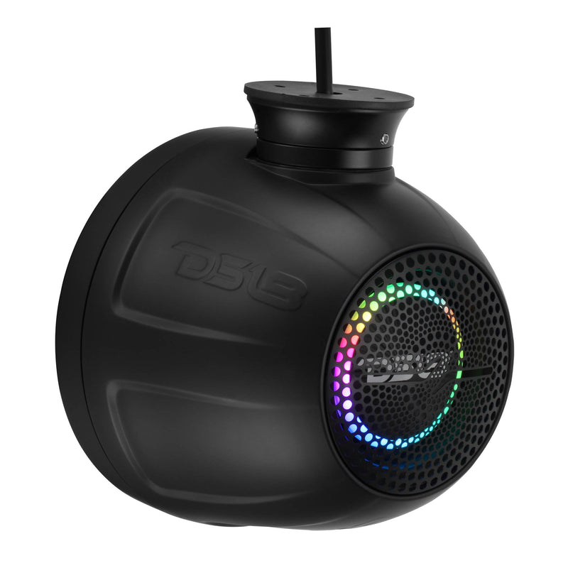 Load image into Gallery viewer, 6.5" NXL-iQ Marine Short Tower Coaxial Speakers with Digital LED Lights, 150W RMS, 300W Max, 4-Ohm

