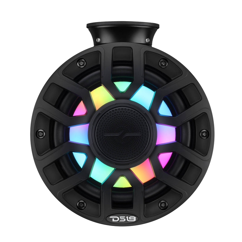 Load image into Gallery viewer, 6.5" NXL-iQ Marine Short Tower Coaxial Speakers with Digital LED Lights, 150W RMS, 300W Max, 4-Ohm
