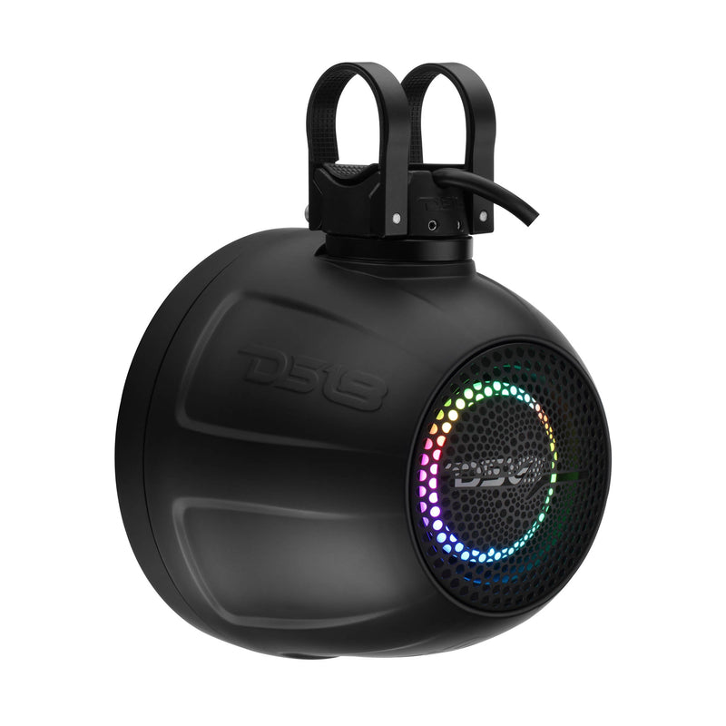 Load image into Gallery viewer, 6.5" NXL-iQ Marine Short Tower Coaxial Speakers with Digital LED Lights, 150W RMS, 300W Max, 4-Ohm
