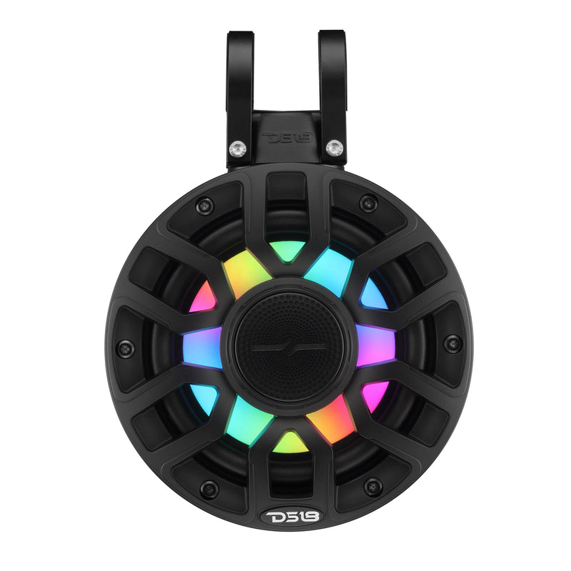 Load image into Gallery viewer, 6.5" NXL-iQ Marine Short Tower Coaxial Speakers with Digital LED Lights, 150W RMS, 300W Max, 4-Ohm
