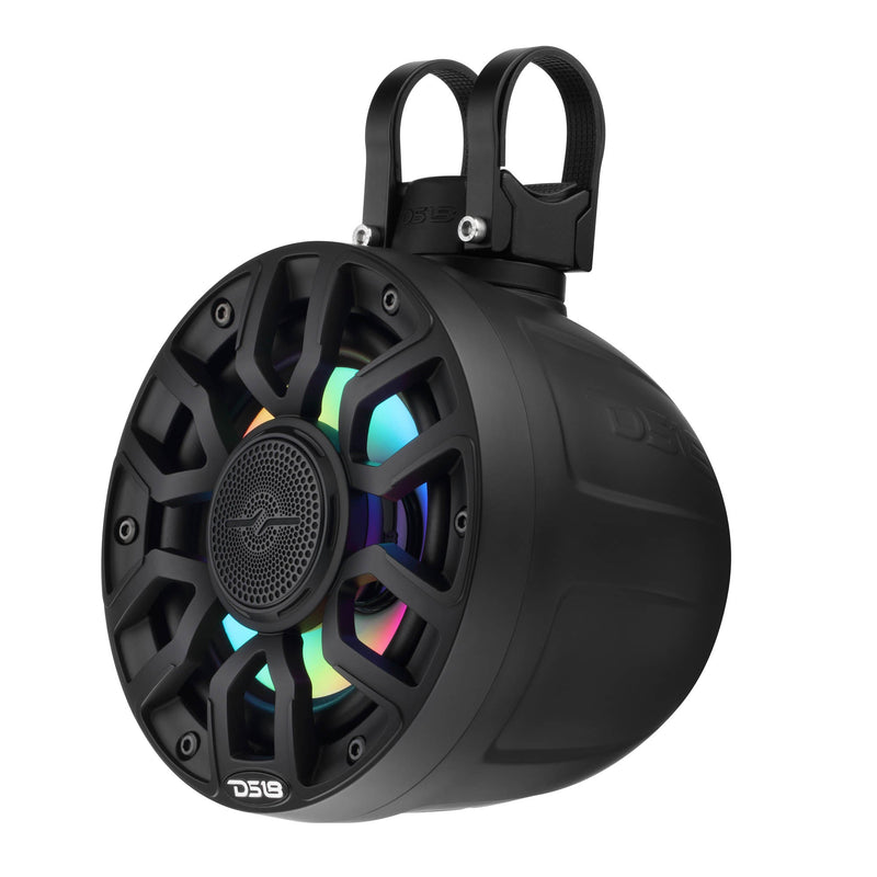 Load image into Gallery viewer, 6.5" NXL-iQ Marine Short Tower Coaxial Speakers with Digital LED Lights, 150W RMS, 300W Max, 4-Ohm
