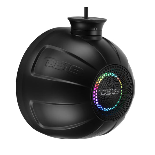 8" NXL-iQ Marine Short Tower Coaxial Speakers with Digital LED Lights, 175W RMS, 350W Max, 4-Ohm