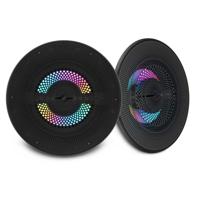 Load image into Gallery viewer, Luxury 6.5” 2-Way Marine Coaxial Speaker with Digital LED Lights and Flush Magnetic Mount Grille | 150W RMS 4-Ohm
