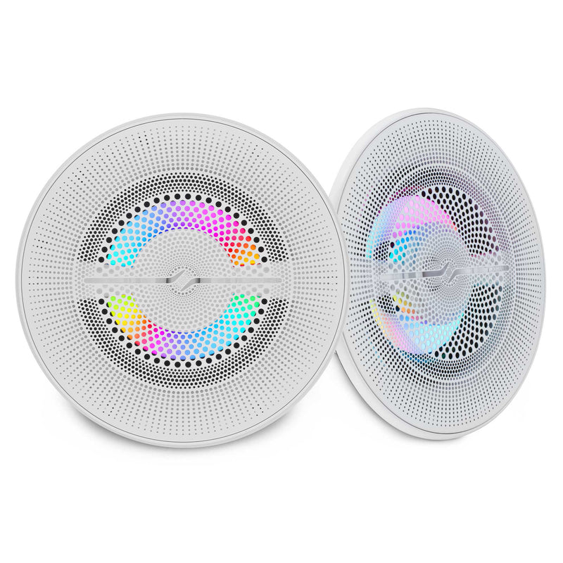 Load image into Gallery viewer, Luxury 8” 2-Way Marine Coaxial Speaker with Digital LED Lights and Flush Magnetic Mount Grille | 175W RMS 4-Ohm
