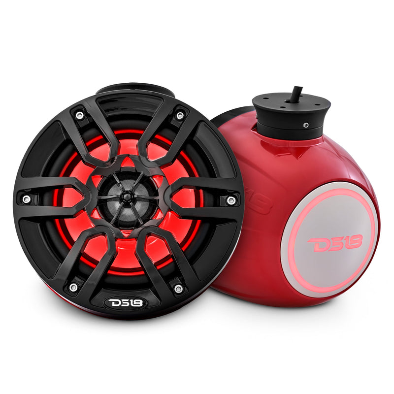 Load image into Gallery viewer, 6.5" Marine Pod Speakers 300W with RGB LED Lights – Waterproof All-Terrain Audio for Jet Skis, ATV, UTV, Jeep, Motorcycle (Pair)
