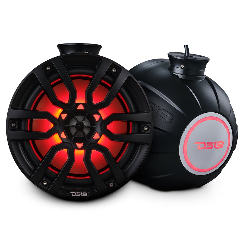 Load image into Gallery viewer, NXL 8&quot; Pod 375W Speaker with Integrated RGB LED Lights (Pair) - Perfect for Jet Skis
