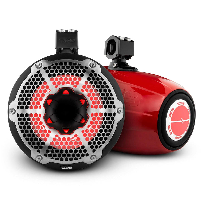 Load image into Gallery viewer, NXL 10&quot; Neodymium Marine and Powersports Towers with Built-in Passive Radiator, 1&quot; Driver and LED RGB Lights 300 Watts Rms - Skoutley Outdoors LLC
