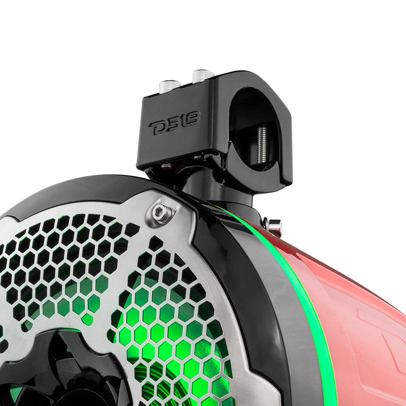 Load image into Gallery viewer, NXL 10&quot; Neodymium Marine and Powersports Towers with Built-in Passive Radiator, 1&quot; Driver and LED RGB Lights 300 Watts Rms -Red
