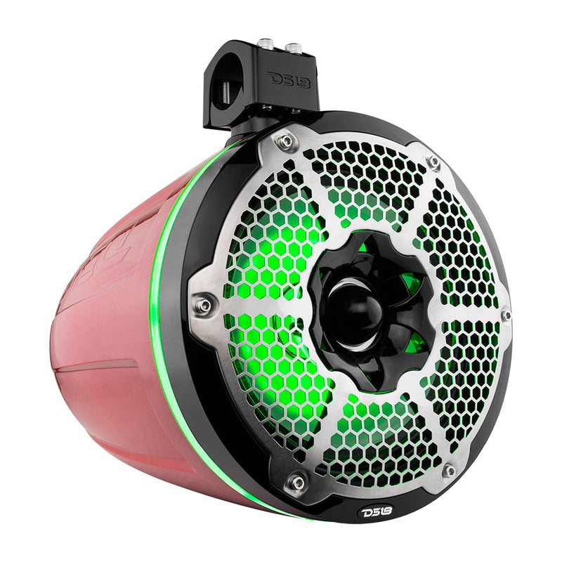 Load image into Gallery viewer, NXL 10&quot; Neodymium Marine and Powersports Towers with Built-in Passive Radiator, 1&quot; Driver and LED RGB Lights 300 Watts Rms -Red
