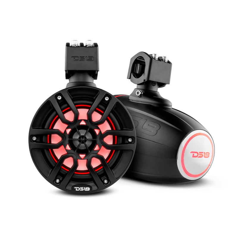 Load image into Gallery viewer, NXL 6.5&quot; Marine Water Resistant Wakeboard Tower Speakers with Integrated RGB LED Lights 300 Watts
